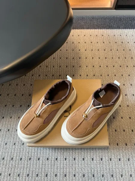 Design Chunky Platform Slip-On Sneakers Orange Beige - 9