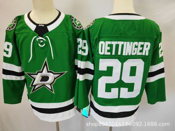 Dallas Stars Oettinger #29 Green Authentic Hockey Jersey - 1
