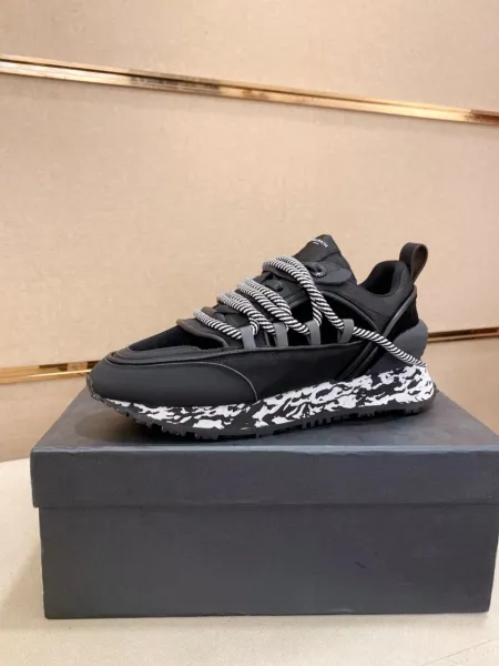Balmain B-Mesh Sneakers Black and White Camo Chunky Sneakers - 5