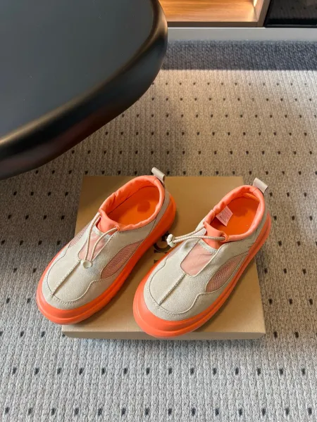Design Chunky Platform Slip-On Sneakers Orange Beige - 18