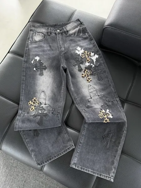 Chrome Hearts Cross-Embellished Black Sweatpants - 44