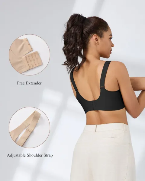 Design Seamless V-Neck Mesh-Panel Bralette Taupe Activewear - 10