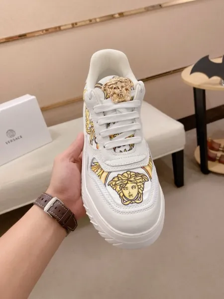 Versace Medusa Baroque Print Black Chunky Sneakers - 9