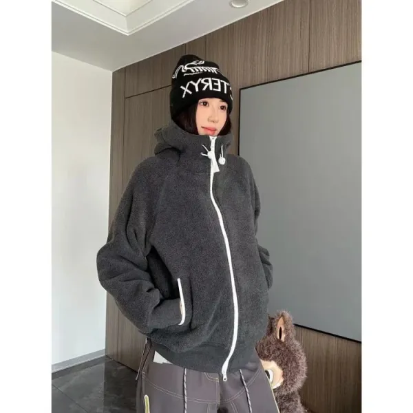 Design Fleece Zip-Up Hoodie Black - 11