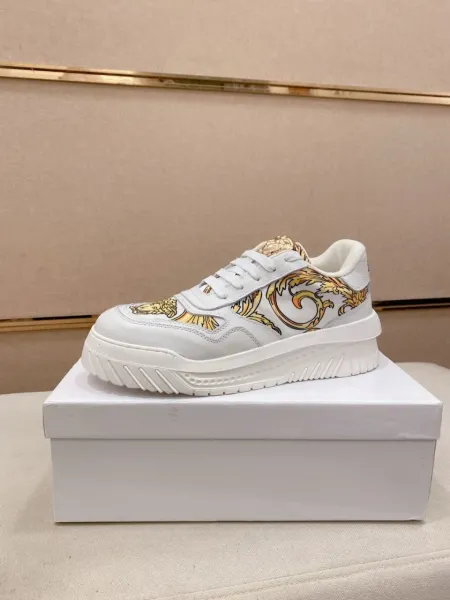 Versace Medusa Baroque Print Black Chunky Sneakers - 10