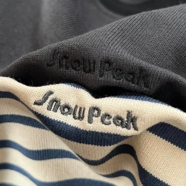 Arc'teryx Snow Peak Base Layer T-Shirt Gray and Striped Beige / Blue T-Shirts - 20