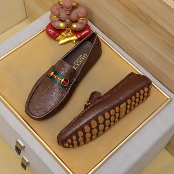 Gucci Horsebit Loafer Black Guccissima Leather Loafers - 3