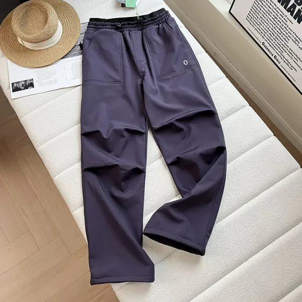 Design Utility Cargo Pants in Beige, Purple, Blue, Gray, and Black - 12