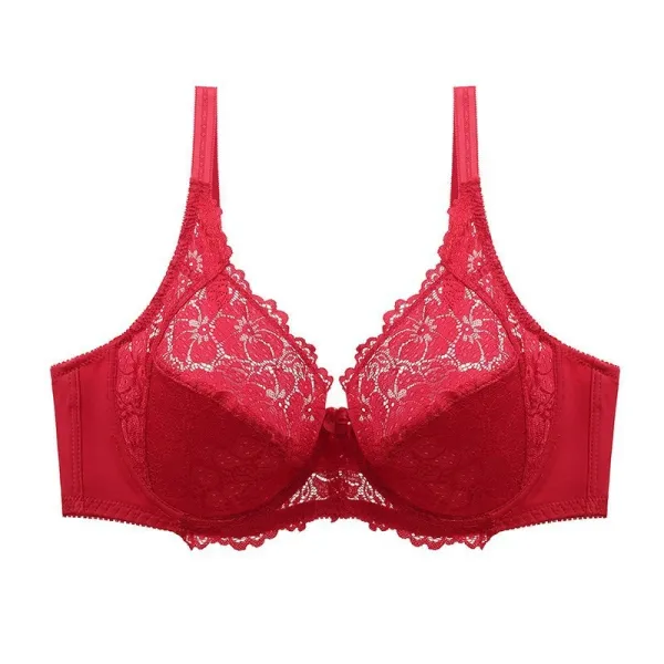 Design Lace-Trimmed Emerald Green Underwire Bra Underwear - 13