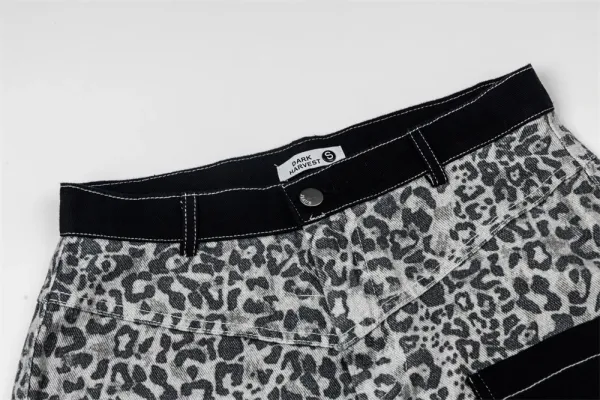 Design Dark Harvest Leopard Print Wide-Leg Shorts - 8