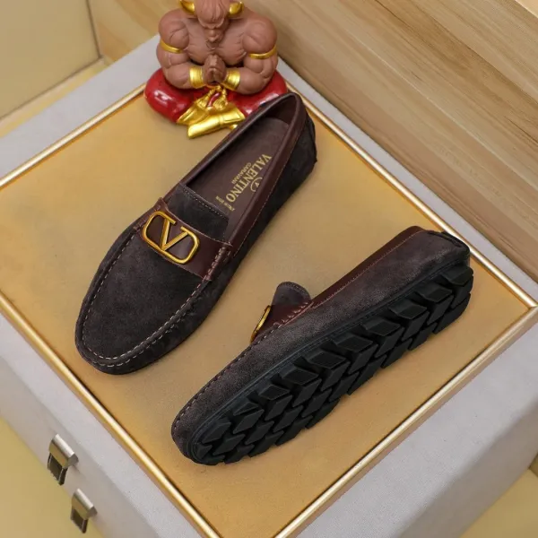 Valentino Garavani VLogo Loafer Navy Suede Loafers - 12