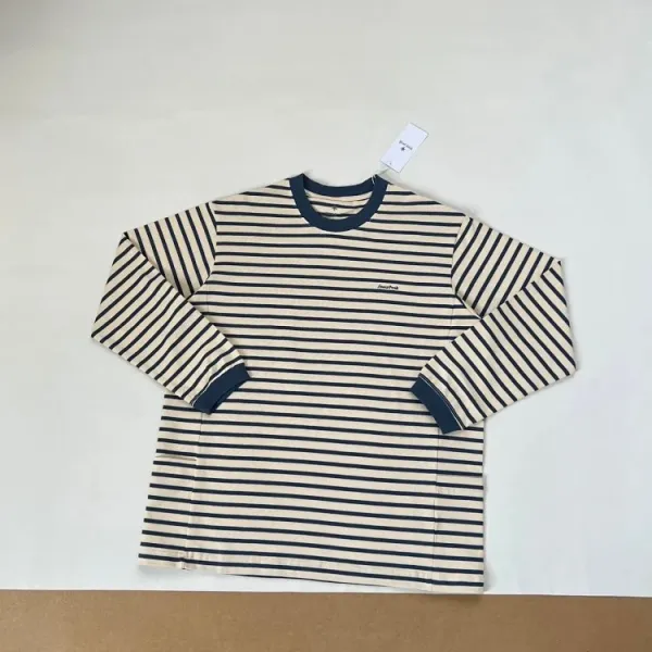 Arc'teryx Snow Peak Base Layer T-Shirt Gray and Striped Beige / Blue T-Shirts - 15