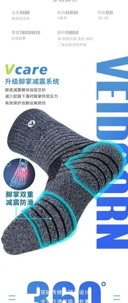 Design VEIDOORN Candy Professional Basketball Socks Turquoise Socks - 2
