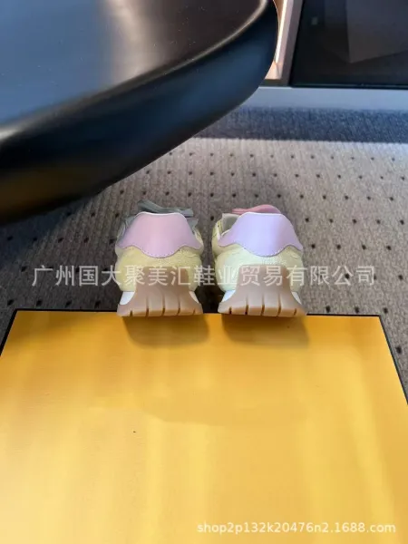 Fendi Bow-Strap Pink Suede Sneakers - 11