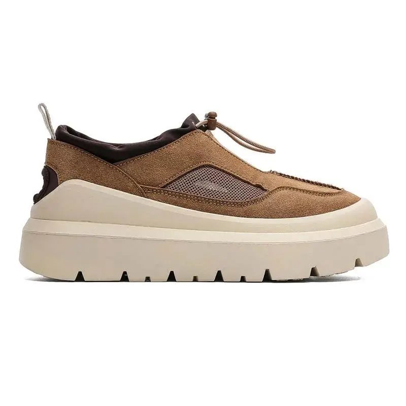 Design Chunky Platform Slip-On Sneakers Orange Beige - 14