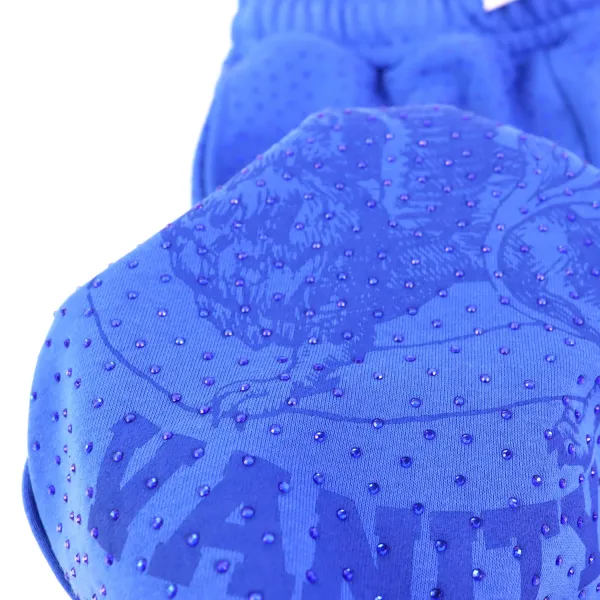 Design Perforated Mesh Shorts Blue - 4