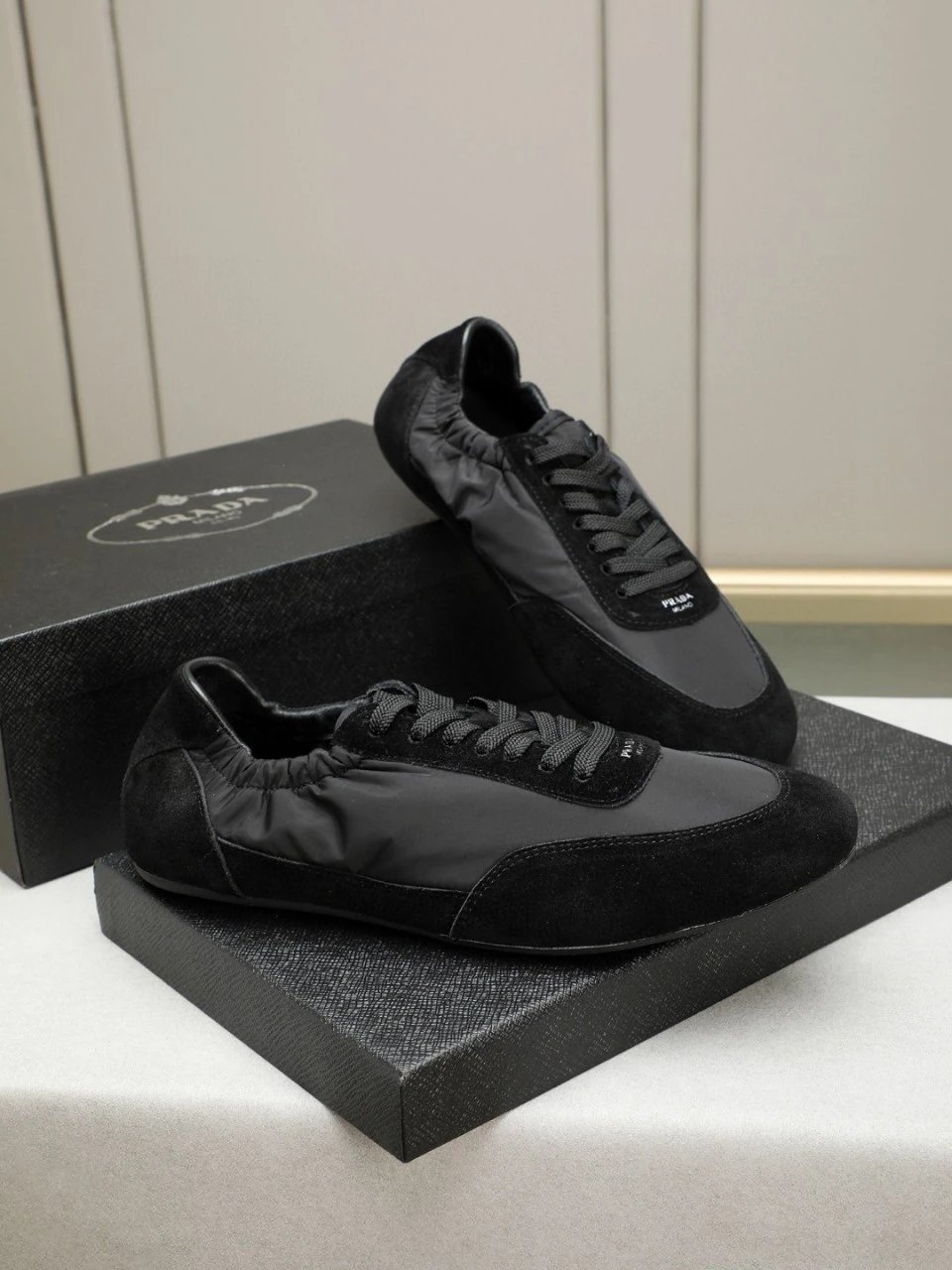 Prada Re-Nylon Sneakers Pink and Black - 17
