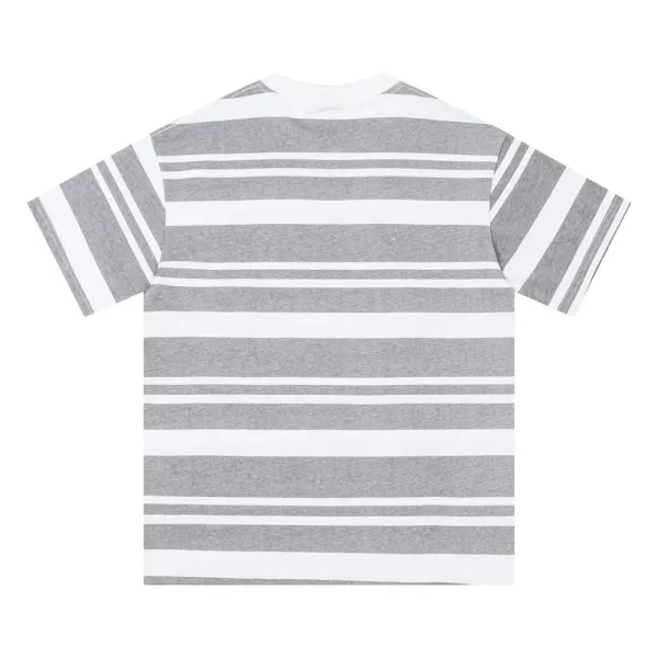 Design Striped Graphic Tee Navy and White T-Shirt - 5