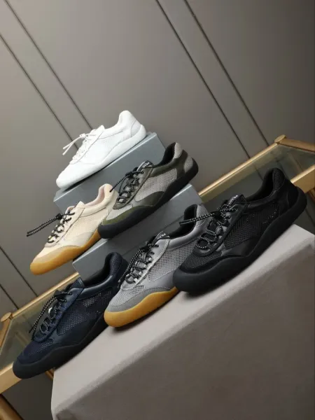 Prada Re-Nylon Mesh Sneakers Gray and Amber - 11
