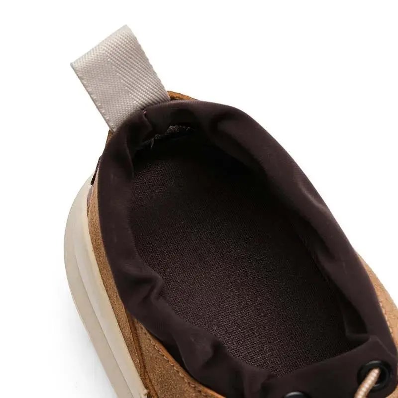 Design Chunky Platform Slip-On Sneakers Orange Beige - 17