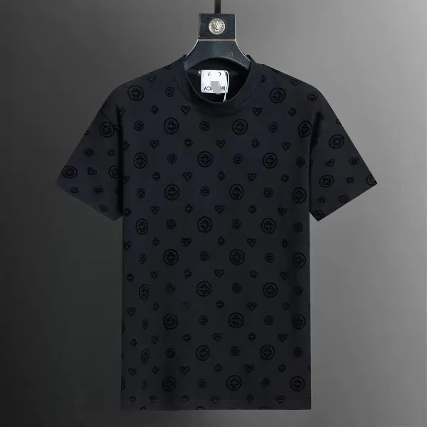 Balenciaga Monogram All-Over Print Black T-Shirt - 1