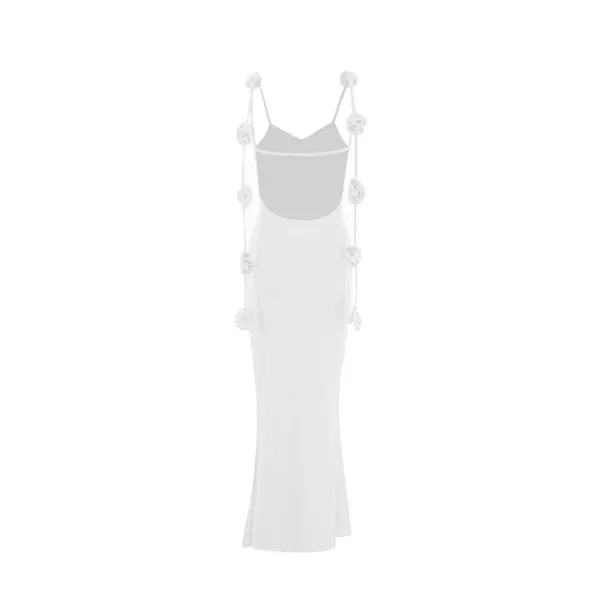 Design Floral-Embellished Lemon Yellow Slip Dress - 42