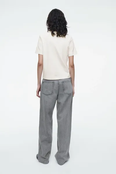 Design Ringer T-Shirt Off-White with Burgundy Collar - 6