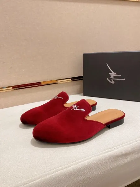 Design Giuseppe Zanotti Velvet Mule Slippers Black Slippers - 4