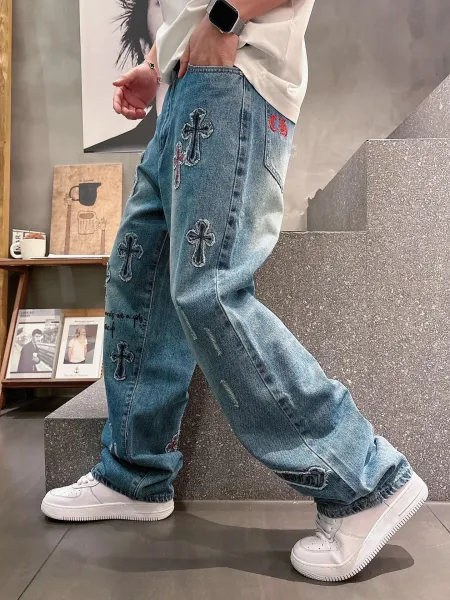 Chrome Hearts Cross-Embellished Black Sweatpants - 24