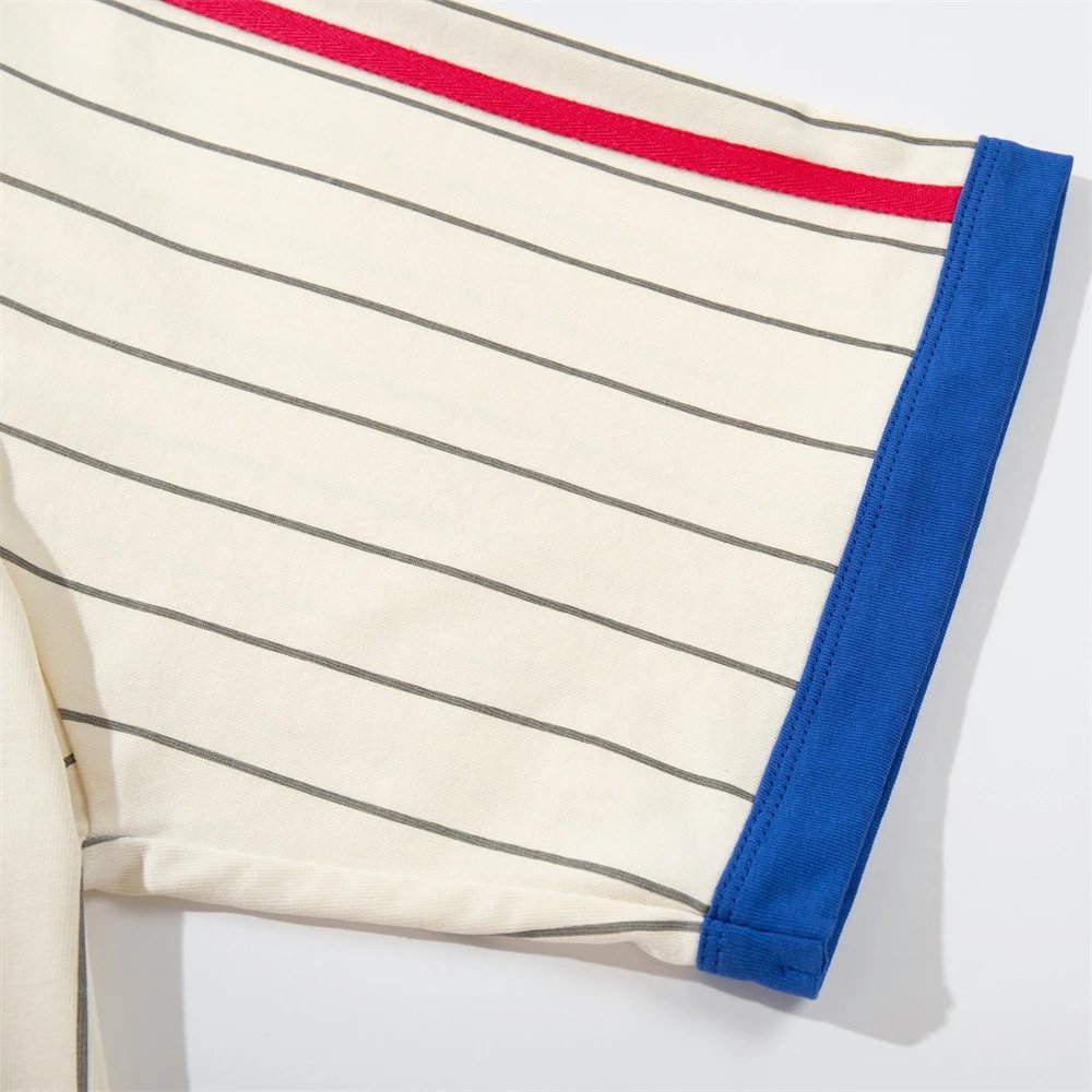 New Balance 7 Cream Pinstripe Baseball Jersey