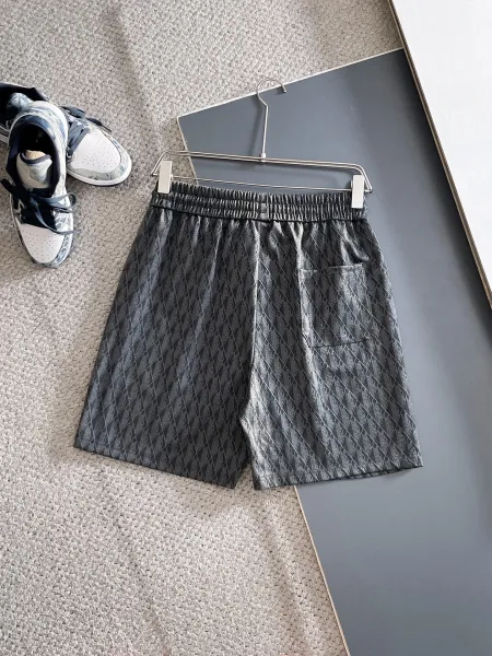 Design Checkered Texture Polo and Shorts Set White - 4