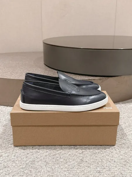 Dior CD Logo Suede Loafers Navy Blue - 11