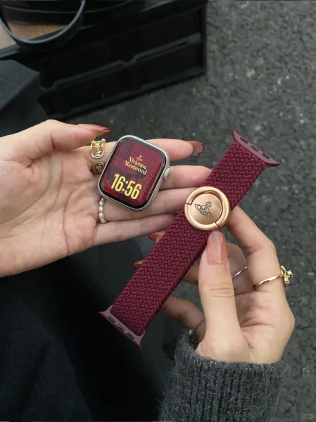 Vivienne Westwood x Apple Watch Band Burgundy Smartwatch - 10
