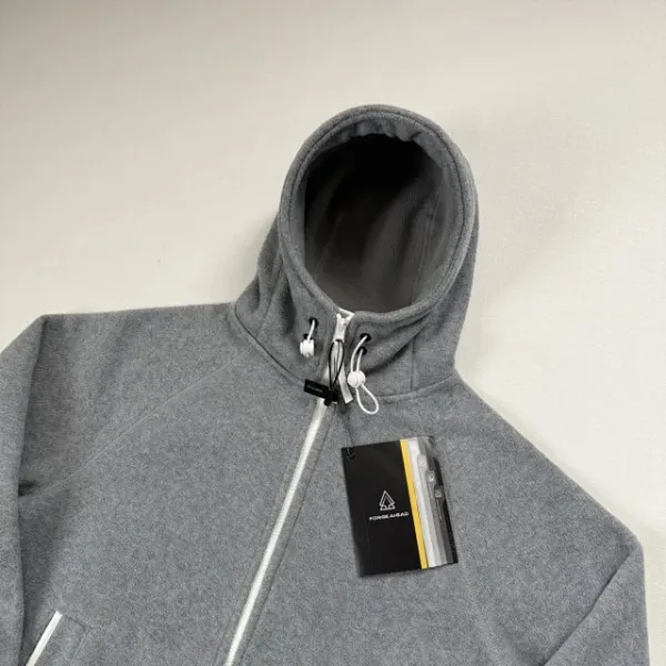 Design Fleece Zip-Up Hoodie Black - 23