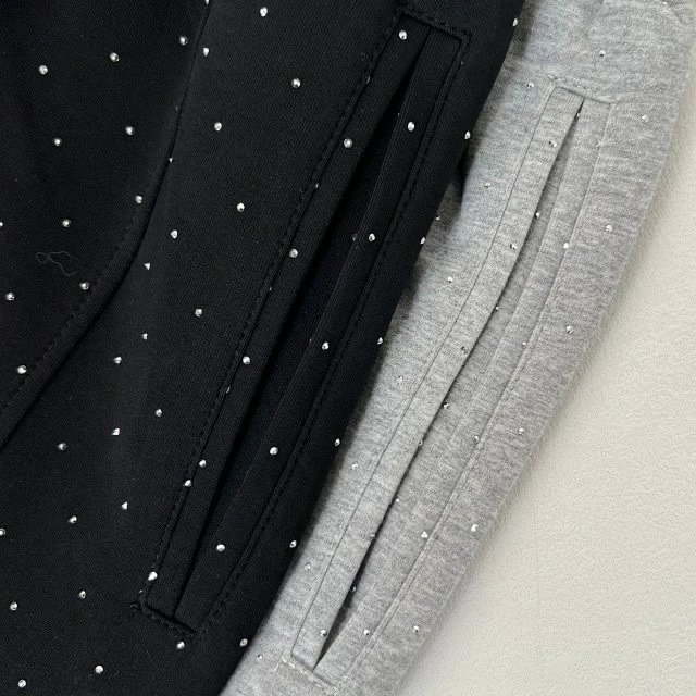 Good Brand Polka Dot Wide-Leg Sweatpants Black - 29