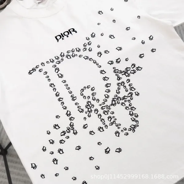 Dior Oblique Logo Print Black T-Shirt - 7