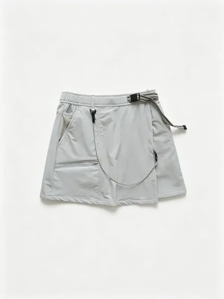 Design Utility Wrap Skirt Light Gray - 1