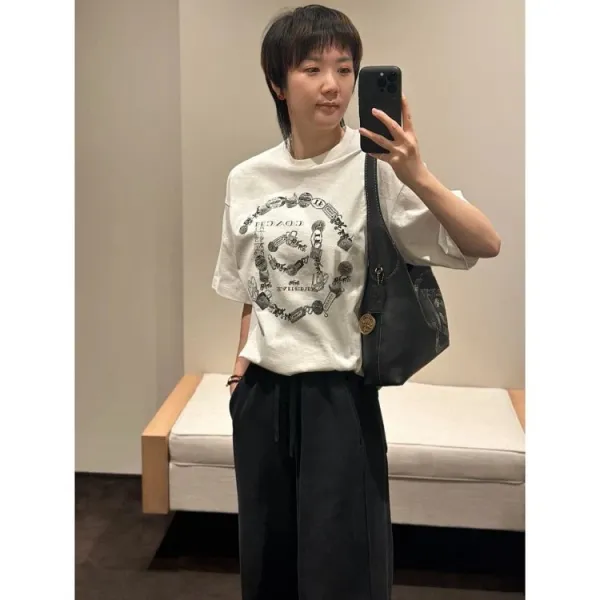 Coach Graphic Print T-Shirt Black - 12
