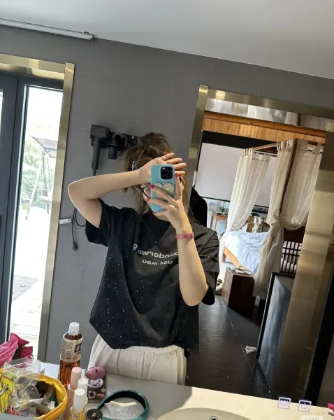 Alexander Wang Logo Print White Cropped T-Shirt - 2