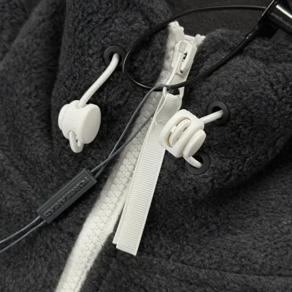 Design Fleece Zip-Up Hoodie Black - 35