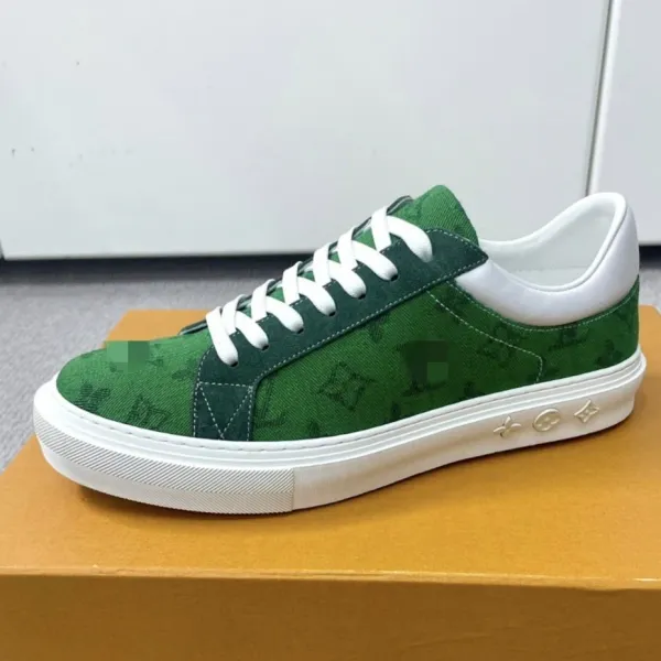 Louis Vuitton Trainer Low Beige Monogram Canvas Sneakers - 5