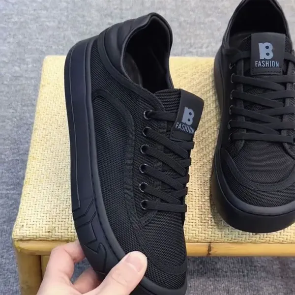 Design B Fashion Black Mesh Sneakers - 5