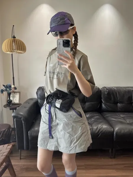 Design UXIAOYONG Functional Skirt Purple Technical Shorts - 6