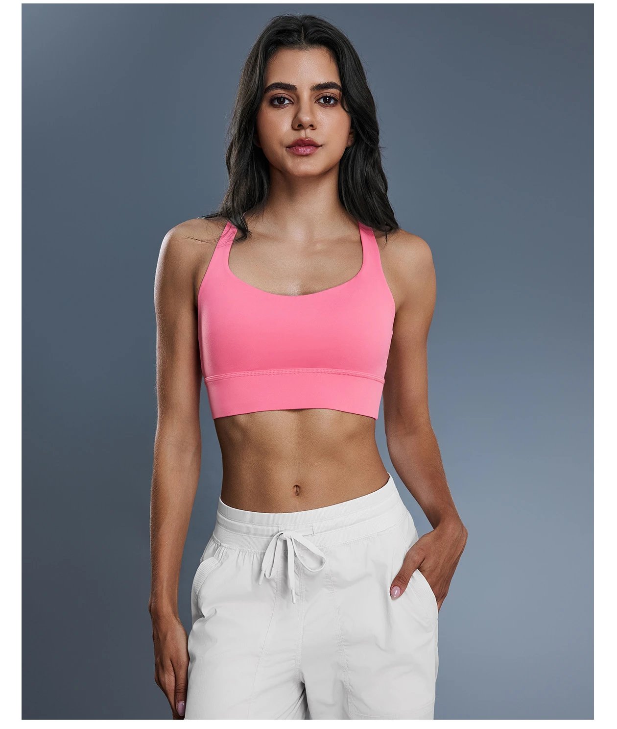 Design Crisscross Back Sports Bra Emerald Green Activewear - 12