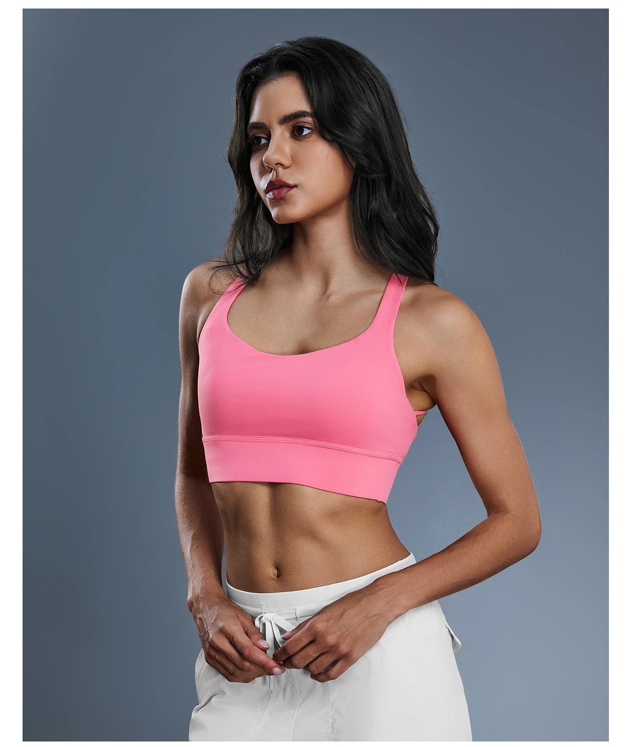 Design Crisscross Back Sports Bra Emerald Green Activewear - 13