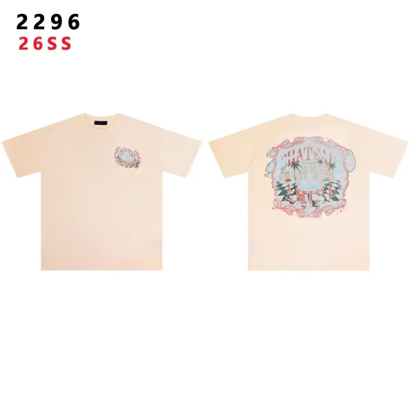 Amiri Chateau Print Beige T-Shirt - 1
