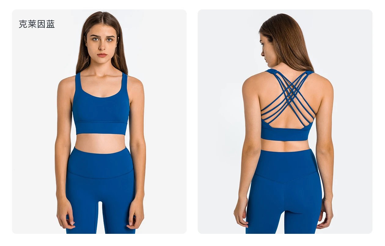 Design Crisscross Back Sports Bra Emerald Green Activewear - 27