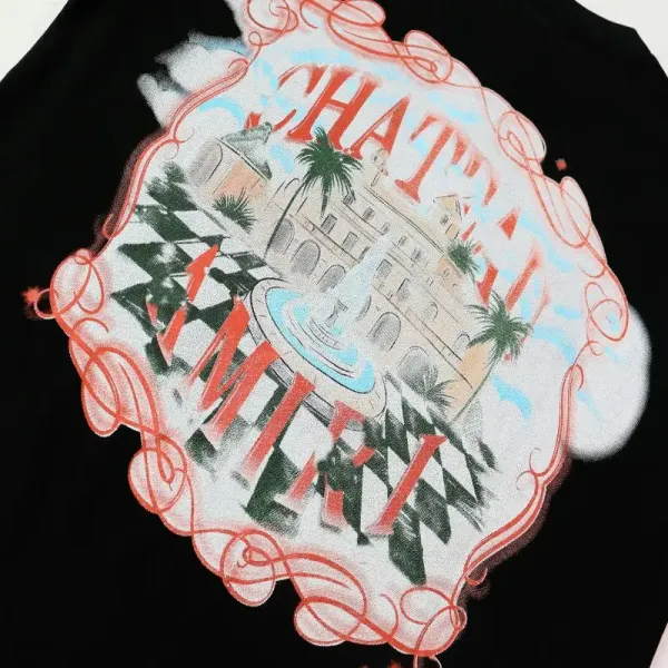 Amiri Chateau Print Beige T-Shirt - 3