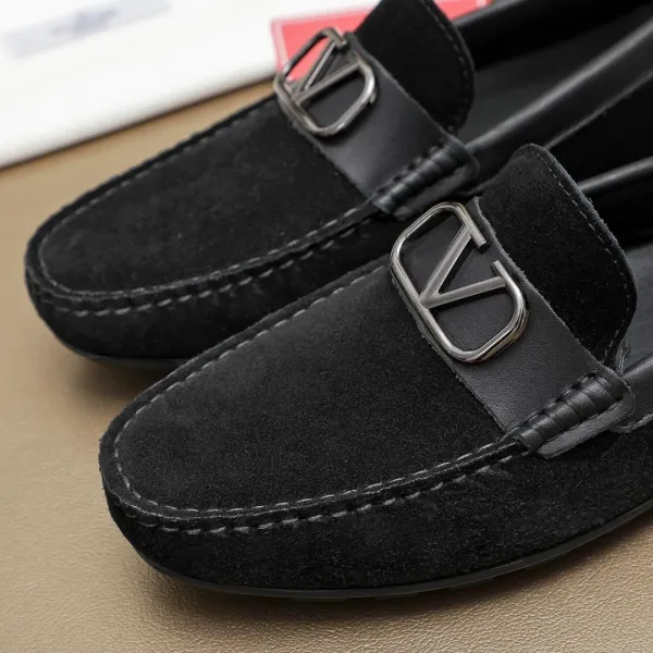 Valentino Garavani VLogo Loafer Navy Suede Loafers - 5