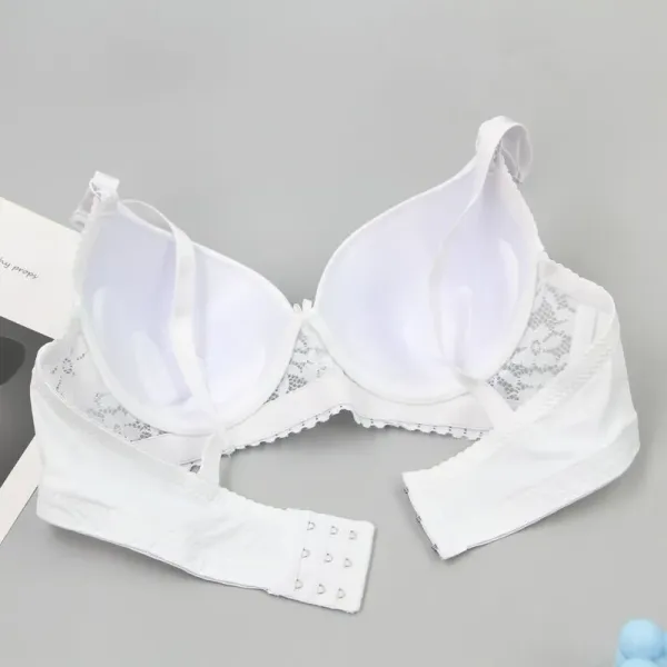 Design Lace Trim Satin Underwire Bra in Dusty Rose Underwear - 33